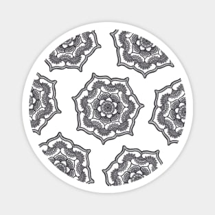 Lotus Flowers Henna Pattern Magnet